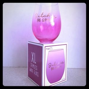 Pink Ombré XL Stemless 30 Oz Wine 🍷 Glass